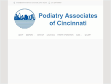 Tablet Screenshot of cincypodiatry.com